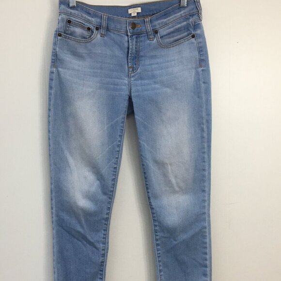 J.Crew Stretch Light Wash Mid Rise Boyfriend Jean Size 2 (26) EXCELLENT - Picture 1 of 9